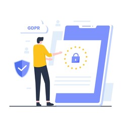 Flat design of general data protection regulation