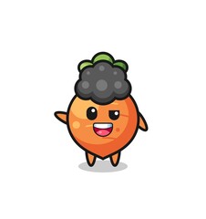 Fototapeta premium carrot character as the afro boy