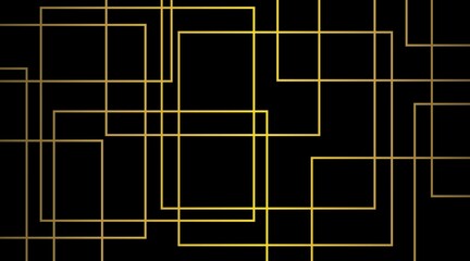 black background with gold grid lines