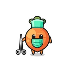 surgeon carrot mascot character