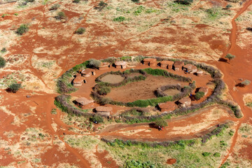 Maasai Enkang Traditional Village Amboseli Park Game Reserve Kenya
