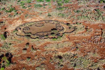 Maasai Enkang Traditional Village Amboseli Park Game Reserve Kenya