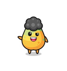 papaya character as the afro boy