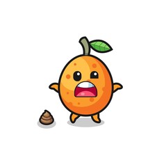 kumquat earth surprised to meet poop