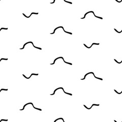 Seamless pattern with sketch squiggle