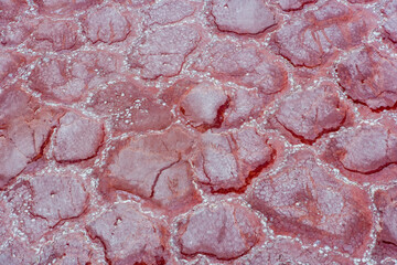 Abstract Drying Salt and Soda Patterns of Lake Natron Tanzania