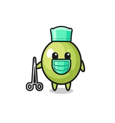 surgeon olive mascot character
