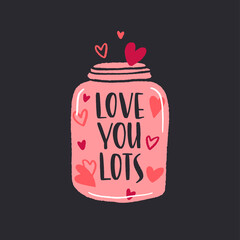 Happy Valentine's Day. Modern style calligraphy phrase.