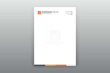 White Business Letterhead with Abstract Ornament