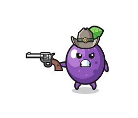 the passion fruit cowboy shooting with a gun