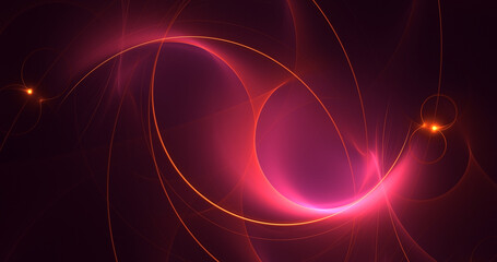 3D rendering abstract multicolor fractal light background