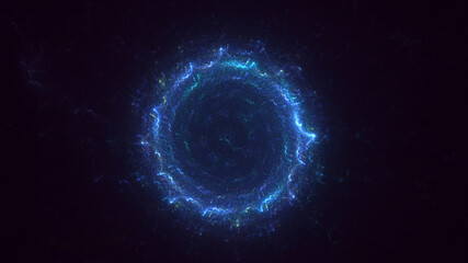 3D rendering abstract round light background
