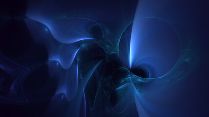 3D rendering abstract multicolor fractal light background