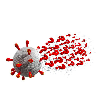 Covid End Covid-19 Coronavirus Break Apart Finish, New Era After Covid Consiquenses - 3d Renderin