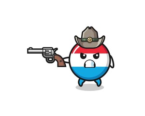 the luxembourg cowboy shooting with a gun