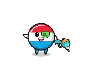 Fototapeta premium luxembourg cartoon as future warrior mascot