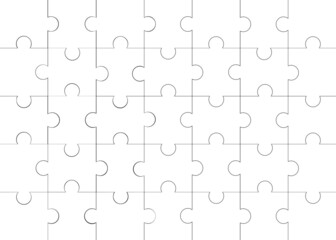 Set of isolated puzzle pieces on background.vector illustration