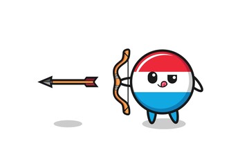 illustration of luxembourg character doing archery