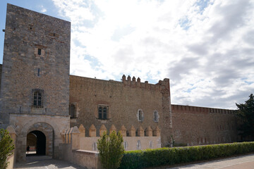Fototapeta na wymiar Perpignan city entrance to the Palace of the Kings of Mallorca