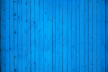 wooden wall, blue background