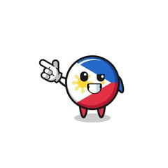 philippines flag mascot pointing top left