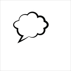 Think bubble icon. Trendy think bubble in flat style. Modern template for social network and label on white background