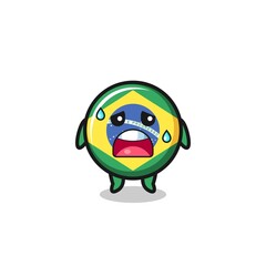 the fatigue cartoon of brazil flag