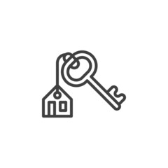 House key line icon