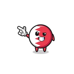 bahrain flag mascot pointing top left