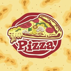 A Slice of Classic Pizza Vector Illustration Design