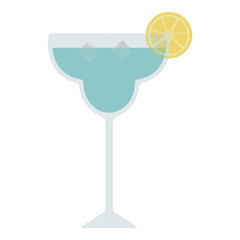 Margarita Cocktail Glass Vector Illustration. Graphic for Photographic Print, Sticker, Poster, Bar-Restaurant Menu, Recipe, Packaging, Party Invitations, Tags, Advertisement, Icon