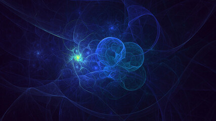 Obraz premium 3D rendering abstract colorful fractal light background