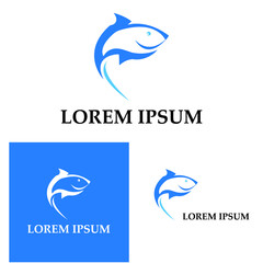 Fish logo template. Creative vector symbol