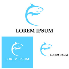Fish logo template. Creative vector symbol