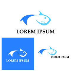 Fish logo template. Creative vector symbol