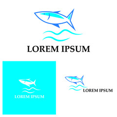 Fish logo template. Creative vector symbol
