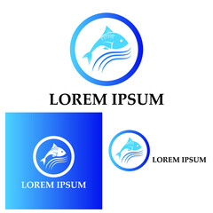 Fish logo template. Creative vector symbol