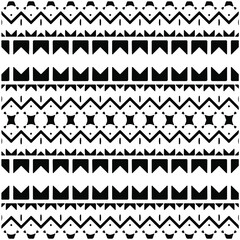 Seamless ethnic pattern color black and white.Can be used in fabric design for clothes, accessories; decorative paper, wrapping, background, wallpaper, Vector illustration.