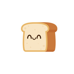 Bread character design. Bread on white background.