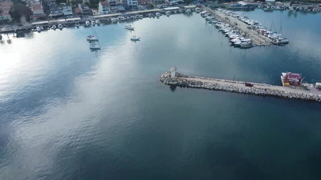 Views from a small sea town Urla Cesmealti izmir. High quality 4k footage
