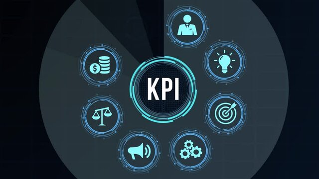 Internet, business, Technology and network concept. KPI Key Performance Indicator for Business Concept. Virtual button.