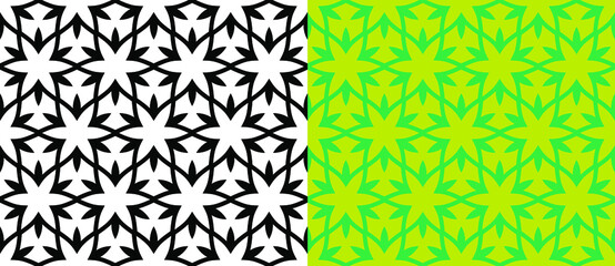 Decorative vector seamless pattern with ornamental shapes, arabesque background design.