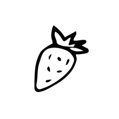 Strawberry doodle. Hand-drawn vector berry. Vector illustration