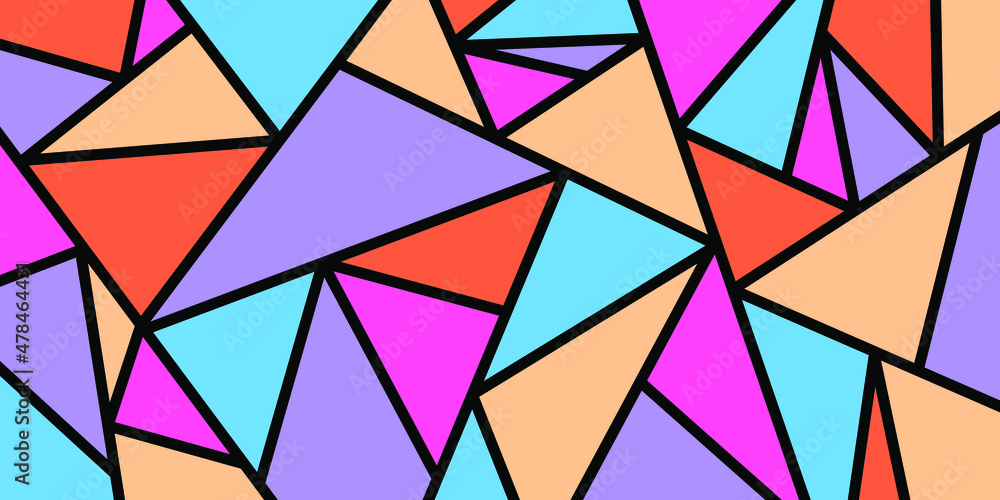 Poster multicolored triangular mosaic background. modern color abstract vector texture. eps 10
