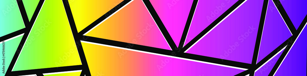 Poster multicolored triangular mosaic background. modern color abstract vector texture. eps 10
