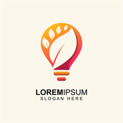 Natural Idea brilliant gradient logo design