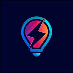 Smart electric colorful logo design