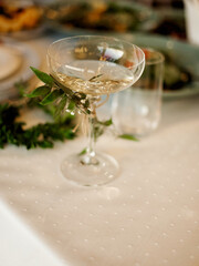 glasses on table