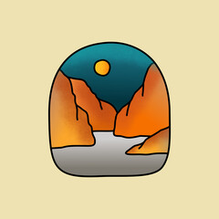 Vector illustration of Big Bend National Park for Patch, badge, T-Shirt Design
