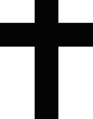 Vector illustration of the black silhouette of a classic religious cross

 - obrazy, fototapety, plakaty